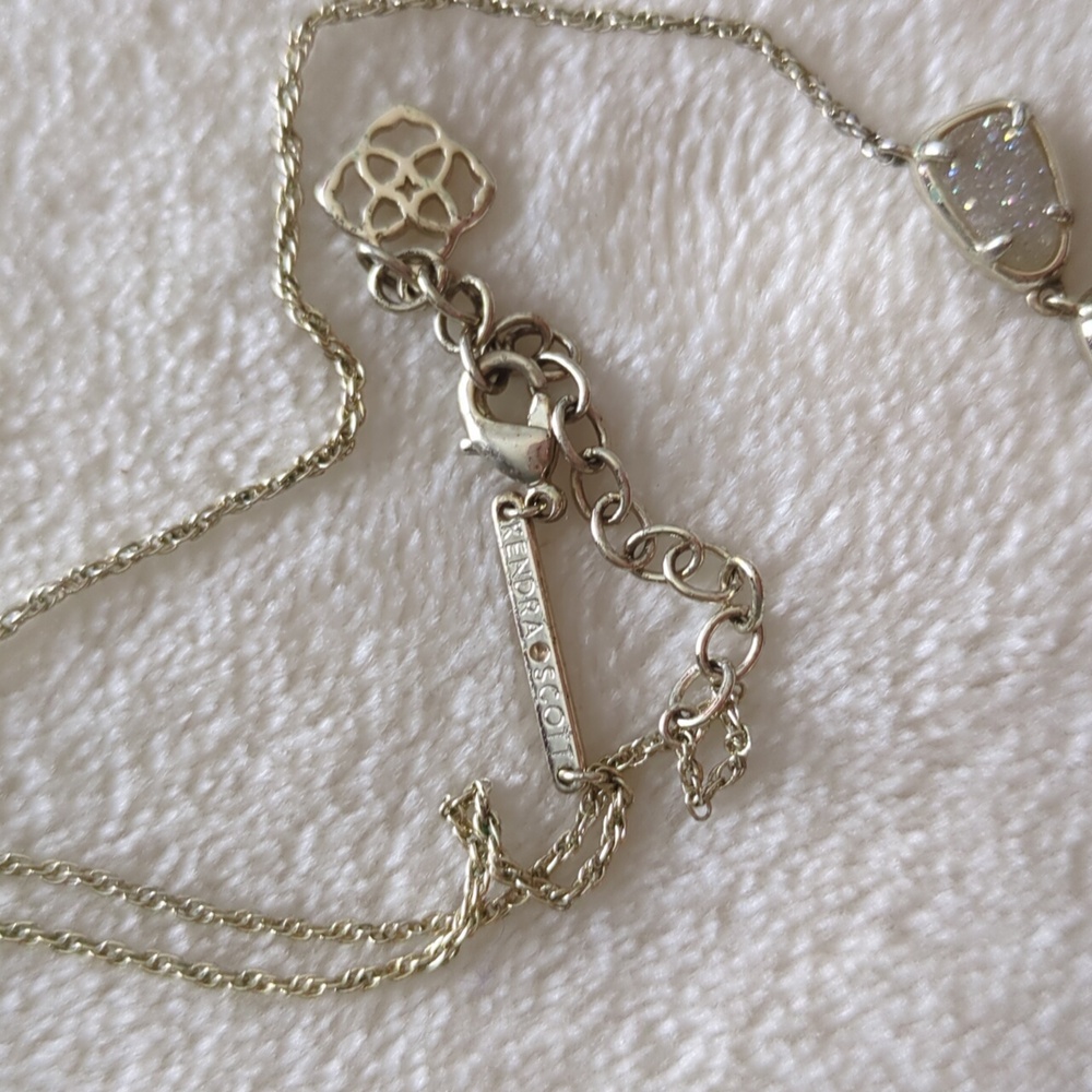 Kendra Scott Susanna Iridescent Drusy and Gold Necklace - Picture 4 of 11